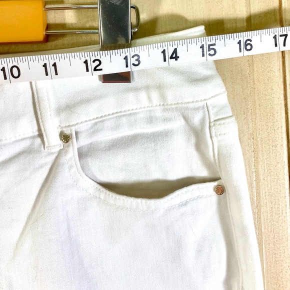 White House Black Market White Pants Wide Leg Sz 10P Zip Belt Office Career NWOT - Picture 10 of 13